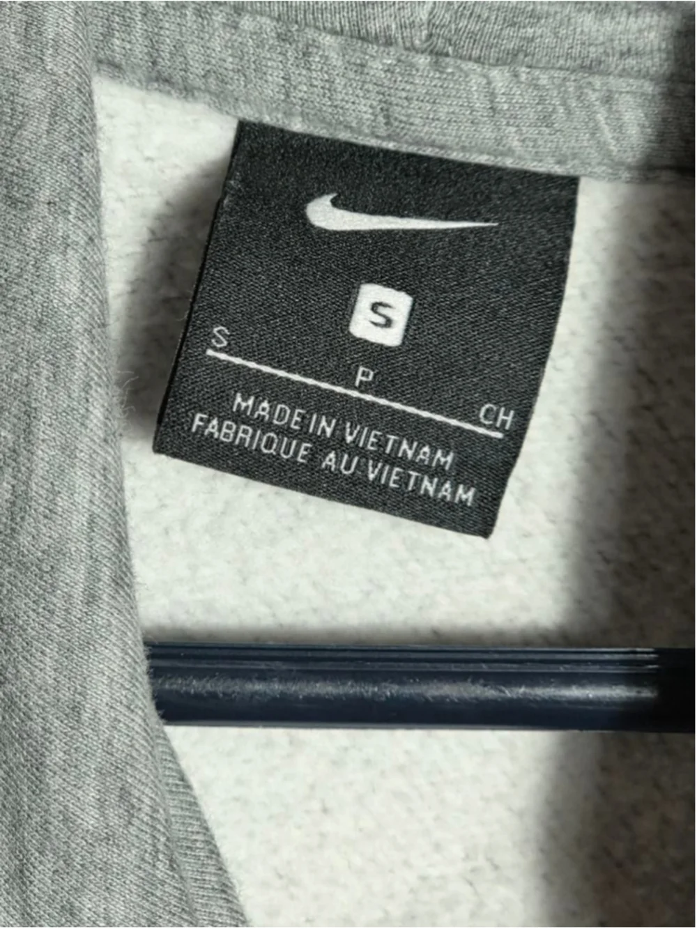 Women's Nike Gray Hoodie Sweatshirt with White Swoosh, Size S Athletic